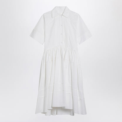 Jil Sander Cotton Asymmetric Shirt Dress White White