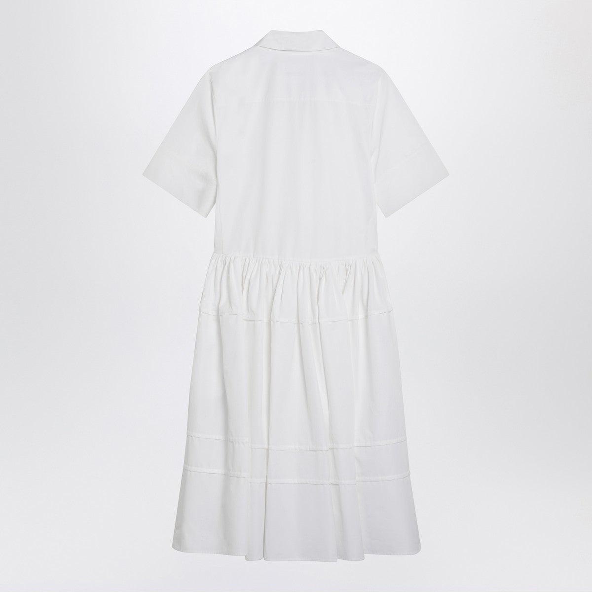 Jil Sander Cotton Asymmetric Shirt Dress White White