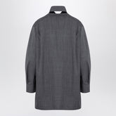 Jil Sander Grey Wool Shirt with Scarf Grey