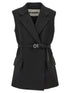 Jil Sander Belt Wool Vest Black
