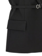 Jil Sander Belt Wool Vest Black