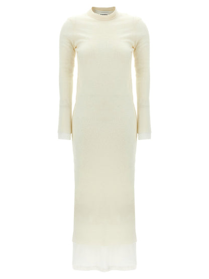 Jil Sander Dress With Petticoat White