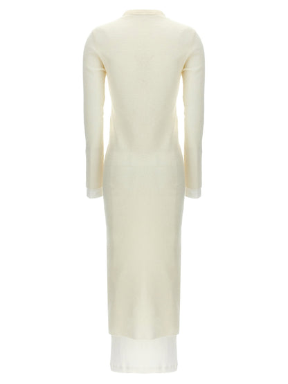 Jil Sander Dress With Petticoat White