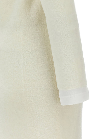 Jil Sander Dress With Petticoat White