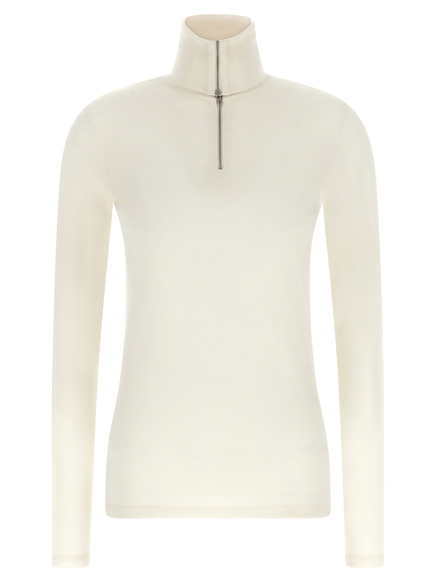 Jil Sander Half-zip Sweater White