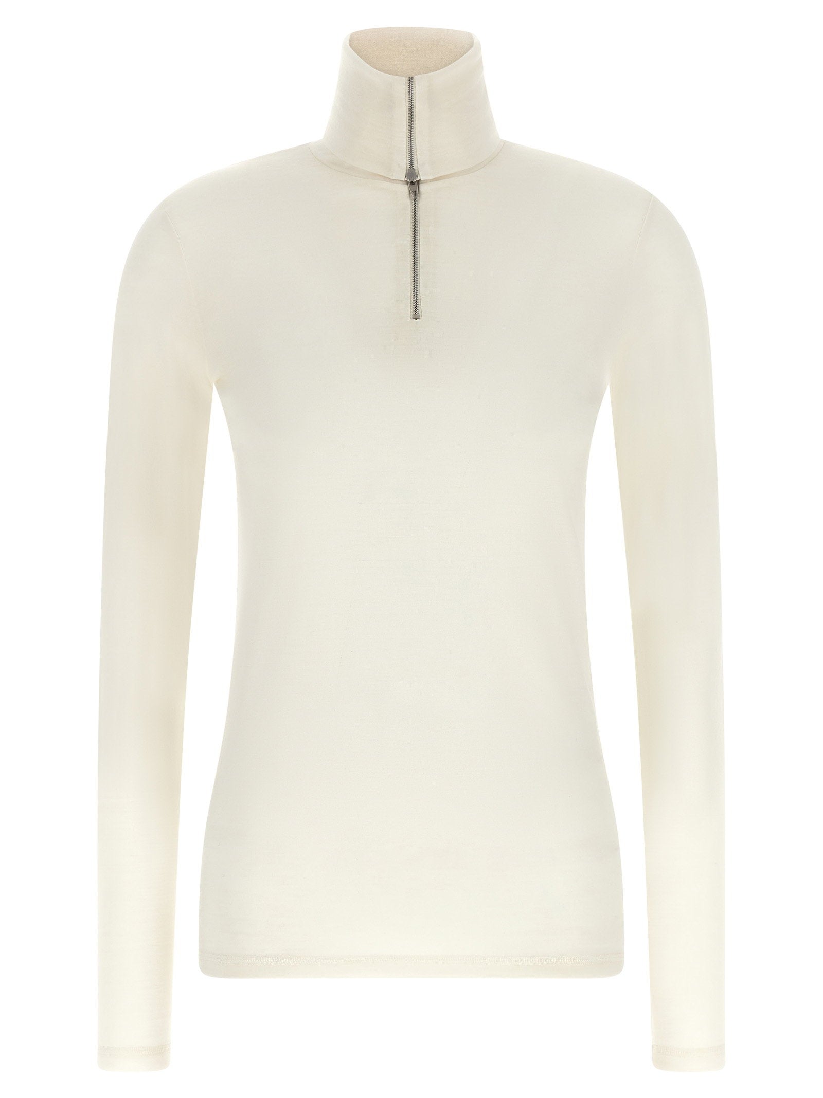 Jil Sander Half-zip Sweater White