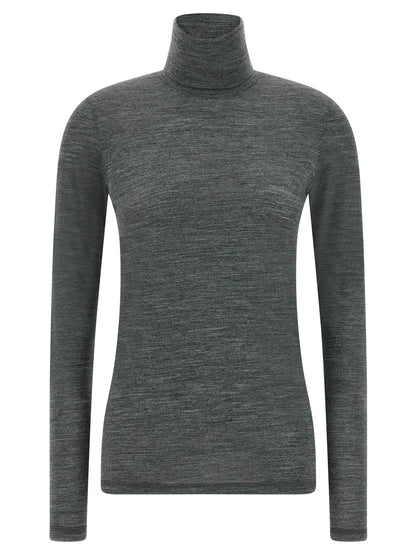 Jil Sander High Neck T-shirt Gray