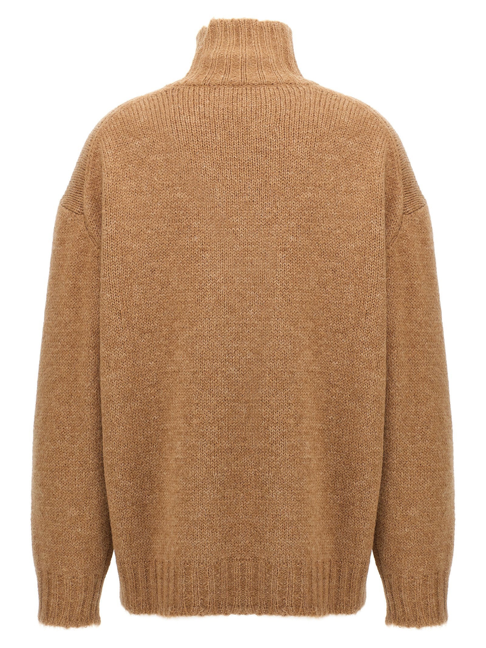 Jil Sander High Neck Sweater Beige