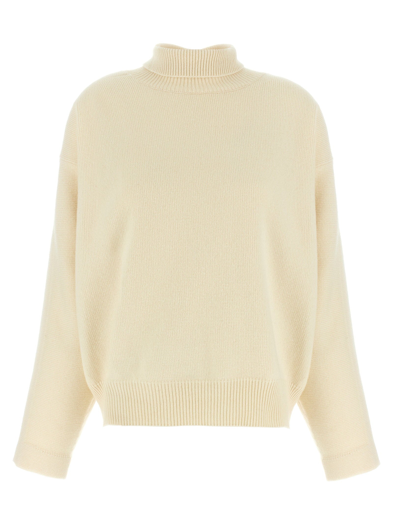 Jil Sander High Neck Sweater White