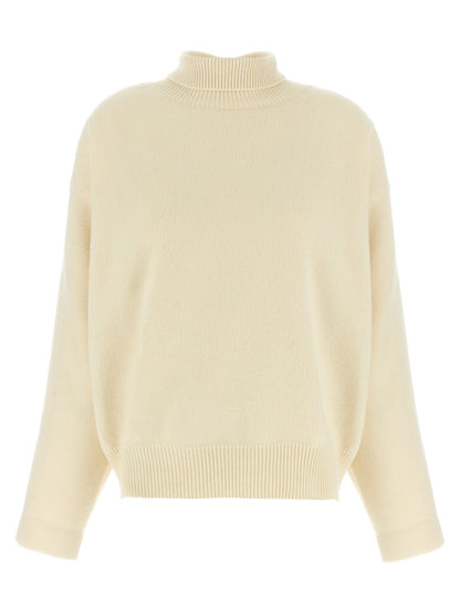 Jil Sander High Neck Sweater White