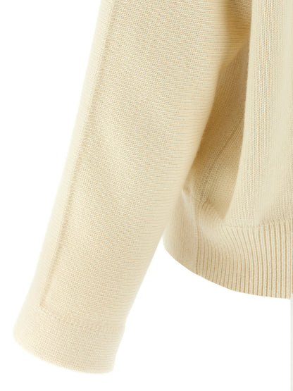 Jil Sander High Neck Sweater White