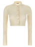 Jil Sander Ribbed Cardigan White