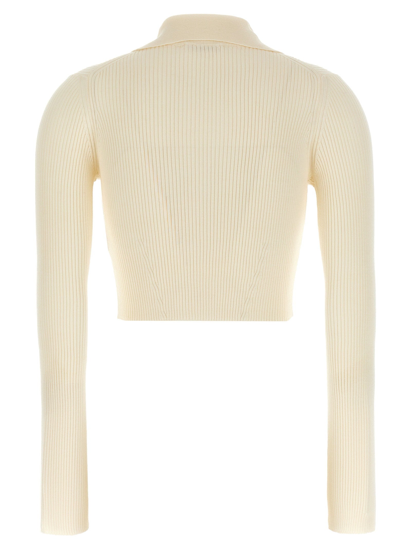 Jil Sander Ribbed Cardigan White