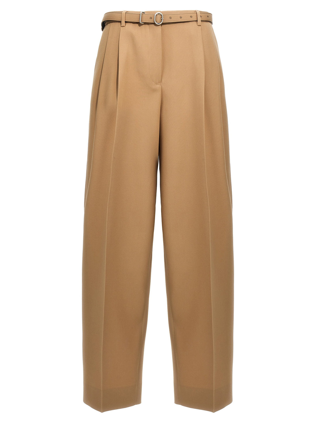 Jil Sander Gabardine Belt Pants Beige