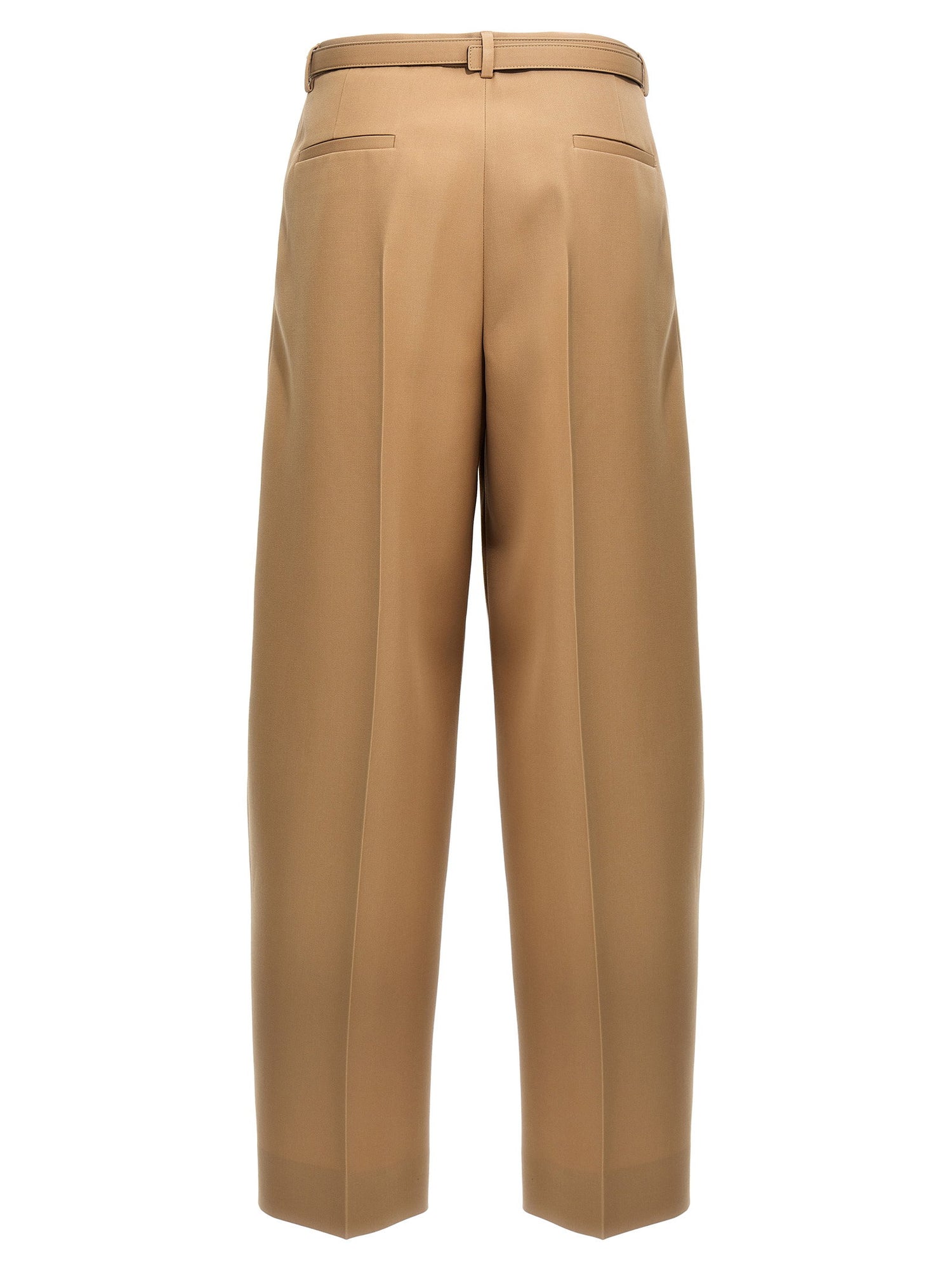 Jil Sander Gabardine Belt Pants Beige