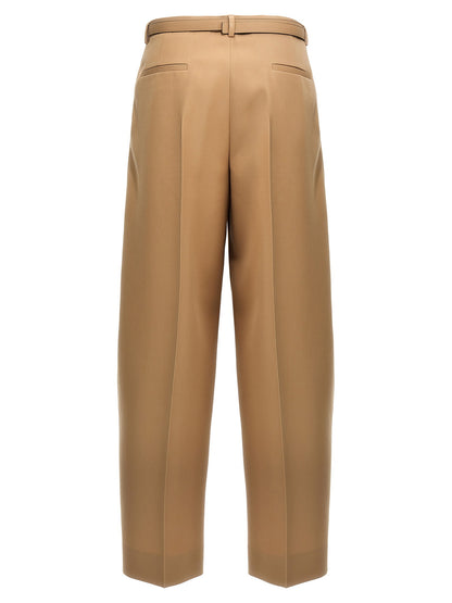 Jil Sander Gabardine Belt Pants Beige