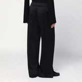 Jil Sander Black Satin Palazzo Pants