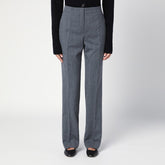 Jil Sander High-Waisted Grey Wool Trousers Grey