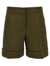 Jil Sander Linen Bermuda Shorts Green