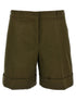 Jil Sander Linen Bermuda Shorts Green