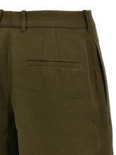 Jil Sander Linen Bermuda Shorts Green