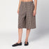 Jil Sander Checked Wool Bermuda Shorts Brown