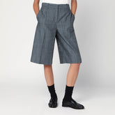Jil Sander Wool-Blend Bermuda Shorts Dark Grey