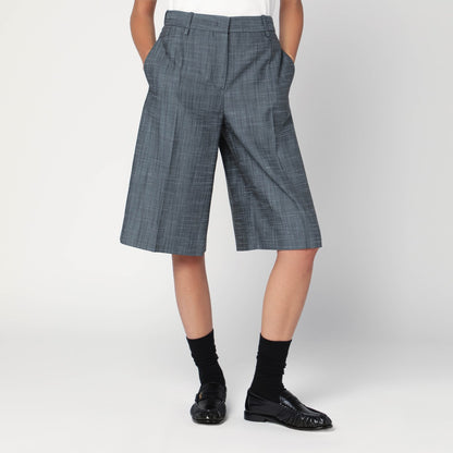 Jil Sander Wool-Blend Bermuda Shorts Dark Grey