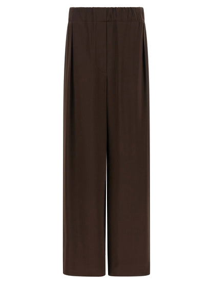 Jil Sander Fluid Viscose Pants Brown