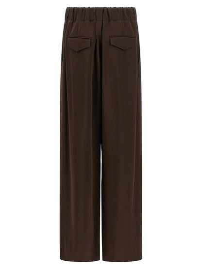 Jil Sander Fluid Viscose Pants Brown
