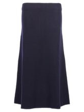 Jil Sander Long Wool Skirt Blue