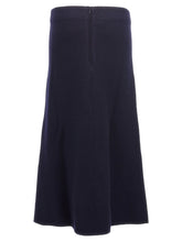 Jil Sander Long Wool Skirt Blue