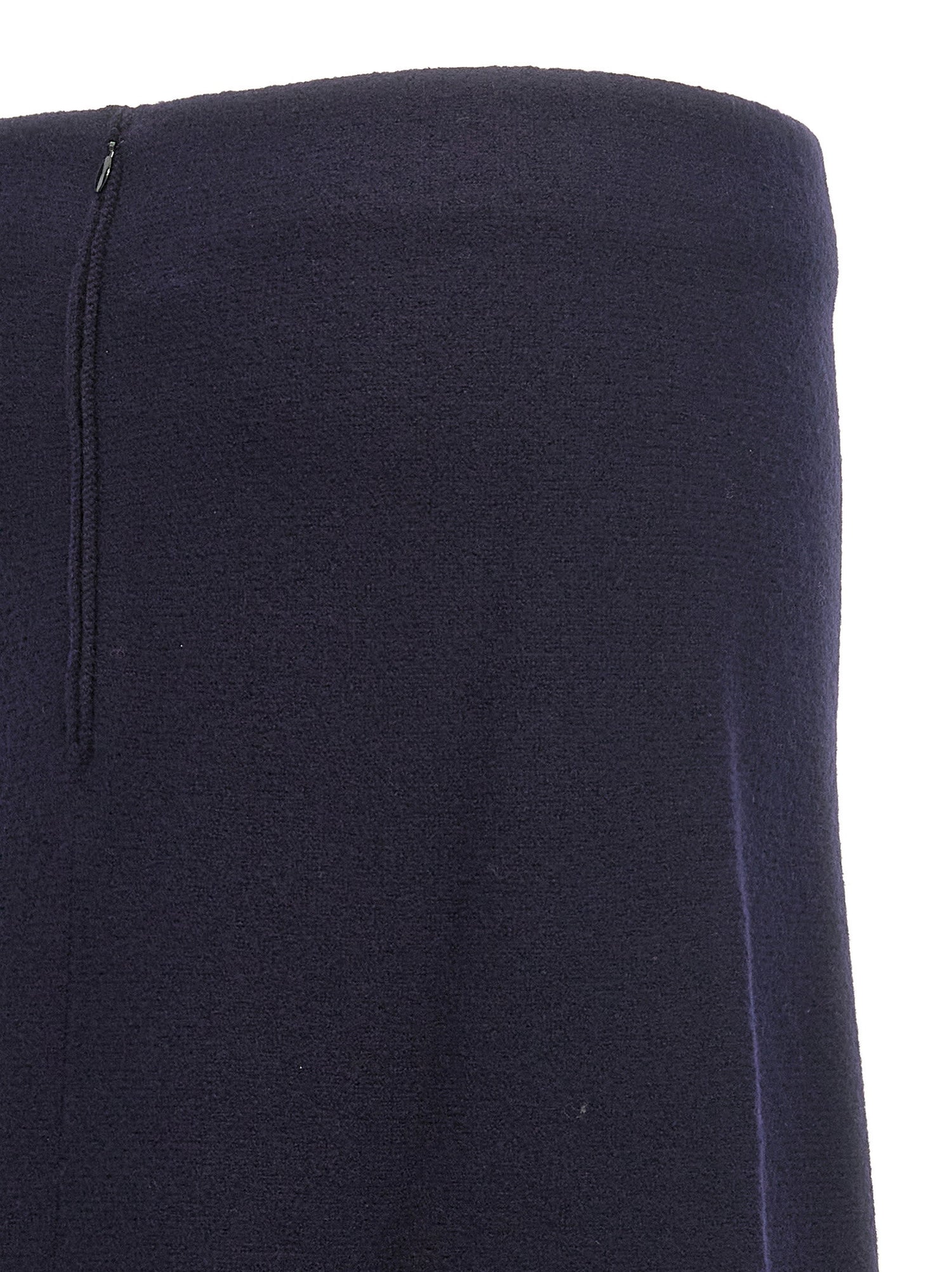 Jil Sander Long Wool Skirt Blue