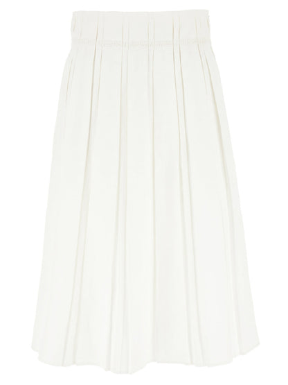 Jil Sander Midi Skirt White