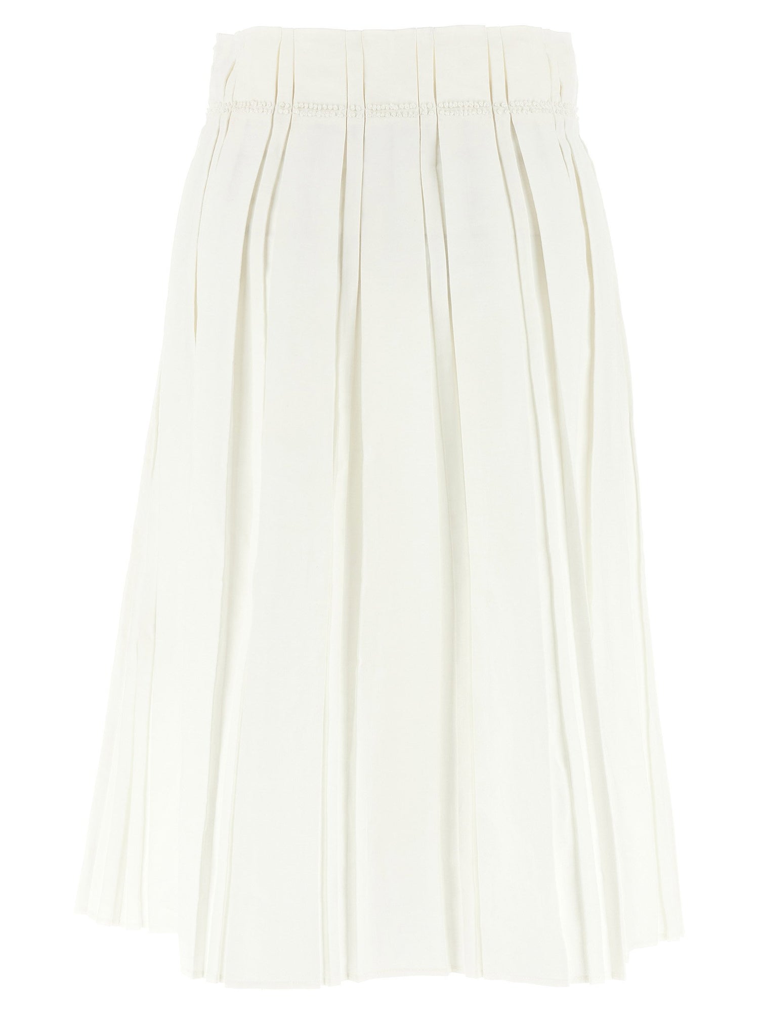 Jil Sander Midi Skirt White