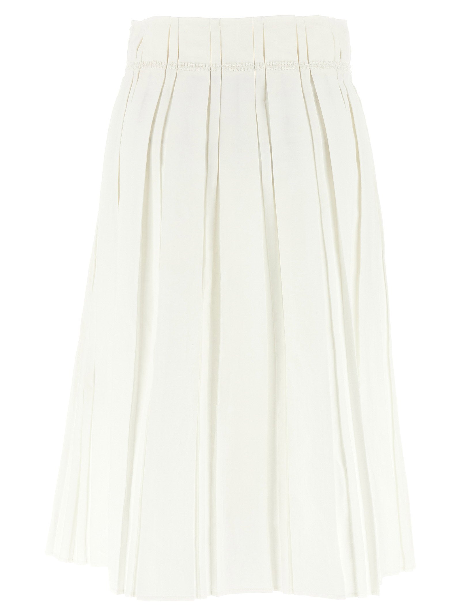 Jil Sander Midi Skirt White
