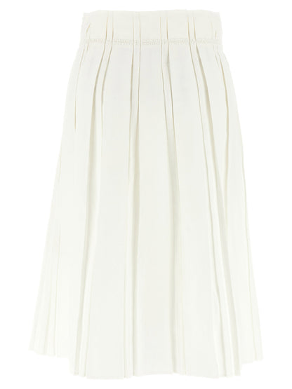 Jil Sander Midi Skirt White