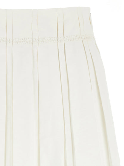 Jil Sander Midi Skirt White