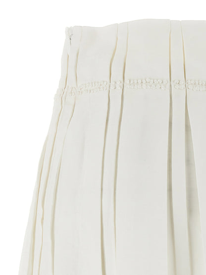 Jil Sander Midi Skirt White