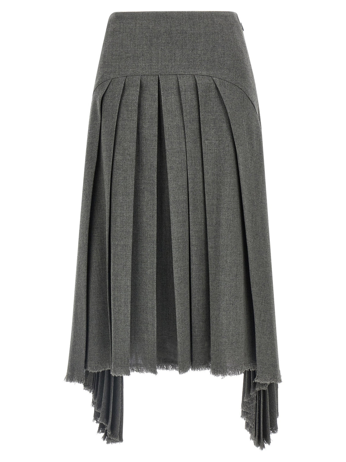 Jil Sander Pleated Skirt Gray