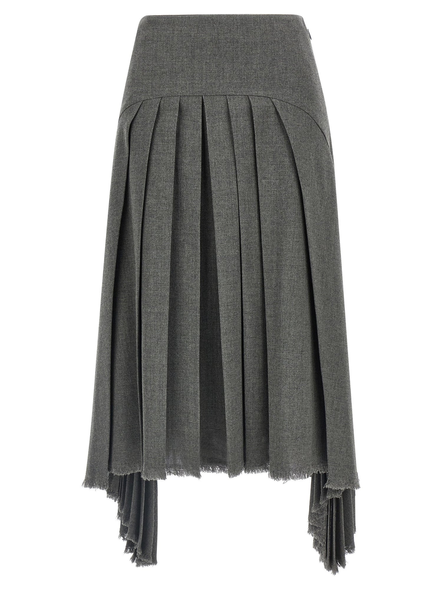 Jil Sander Pleated Skirt Gray