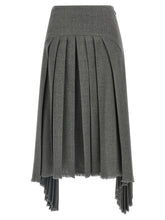 Jil Sander Pleated Skirt Gray