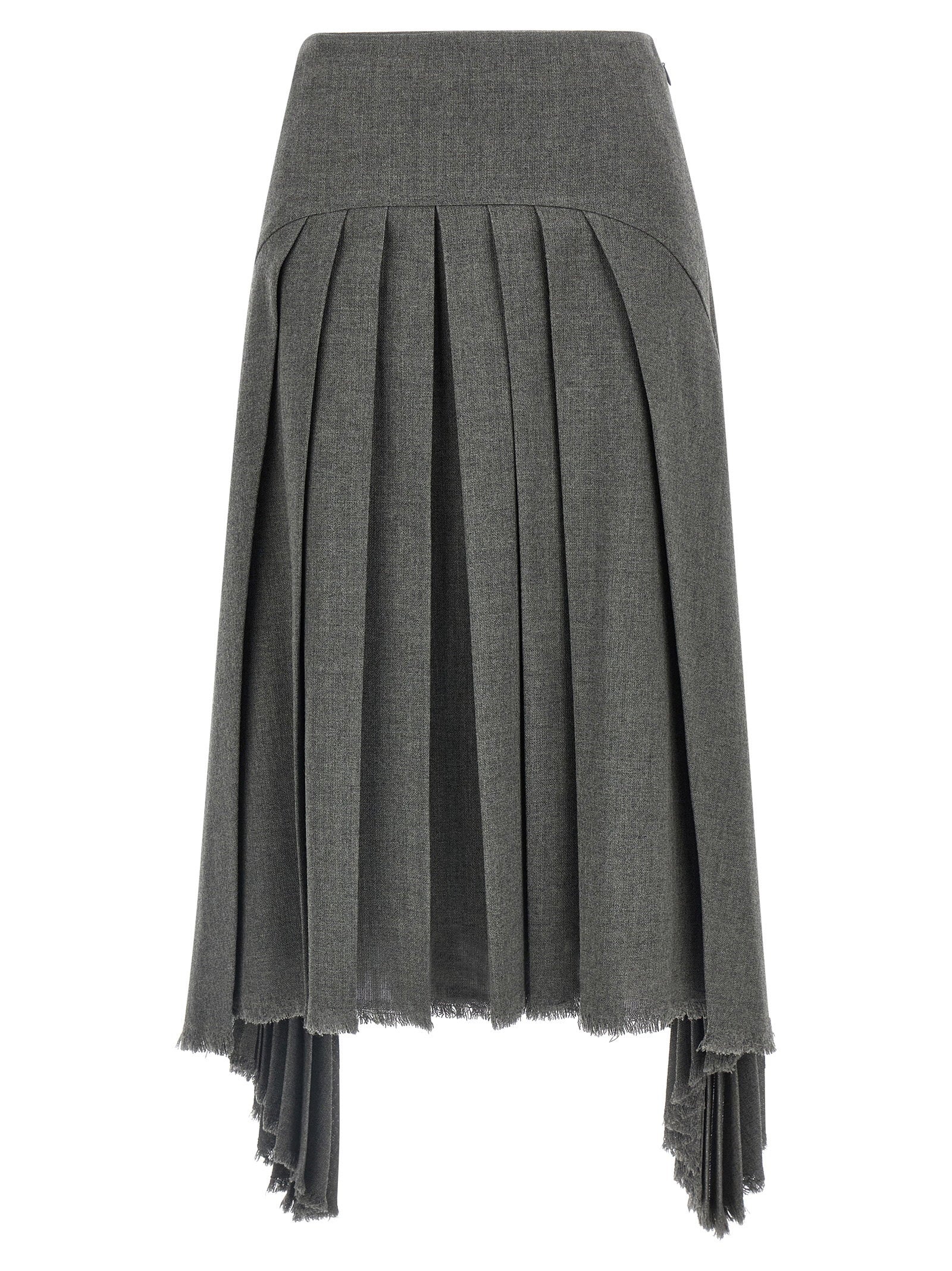 Jil Sander Pleated Skirt Gray