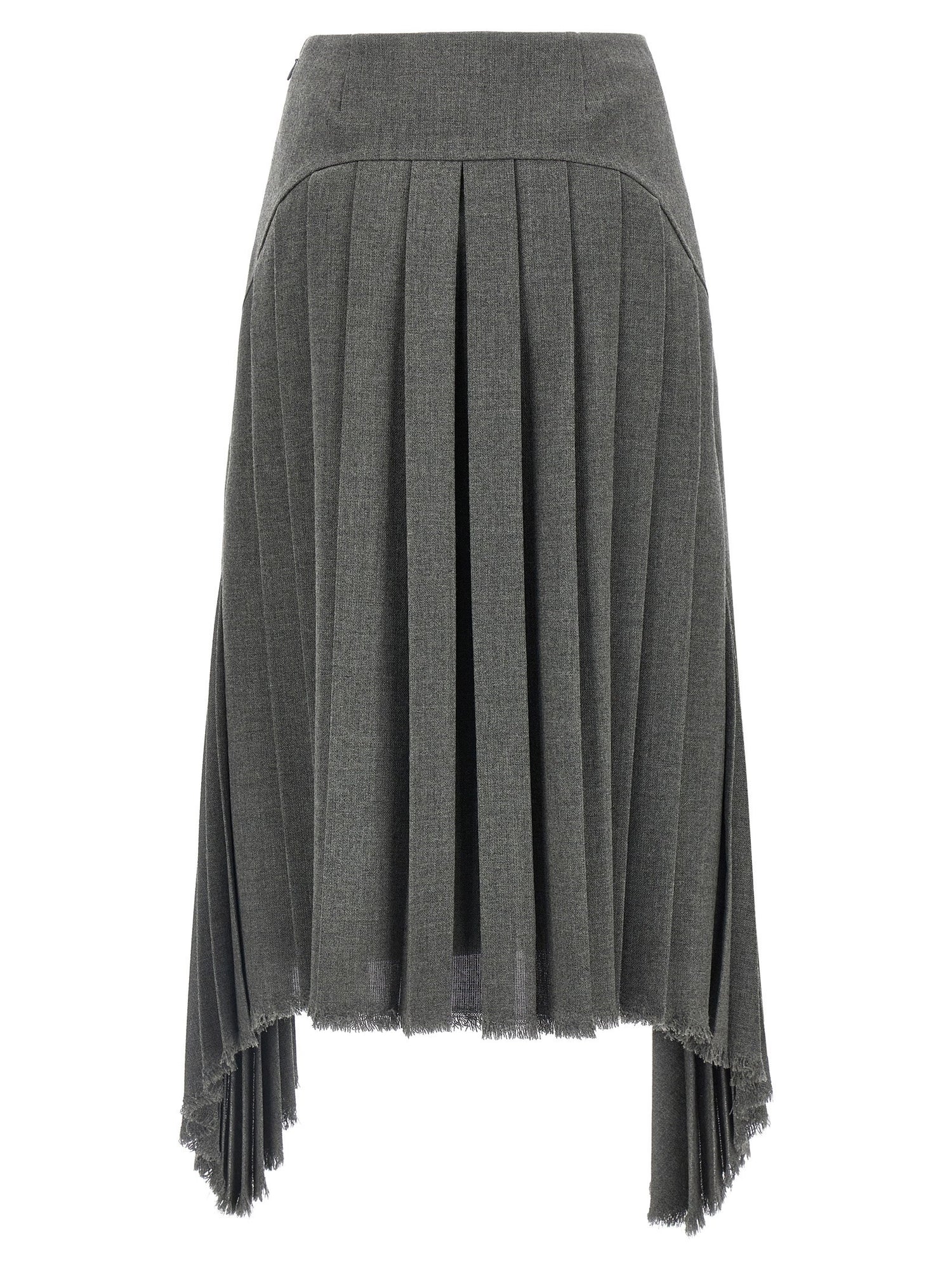 Jil Sander Pleated Skirt Gray