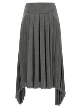 Jil Sander Pleated Skirt Gray