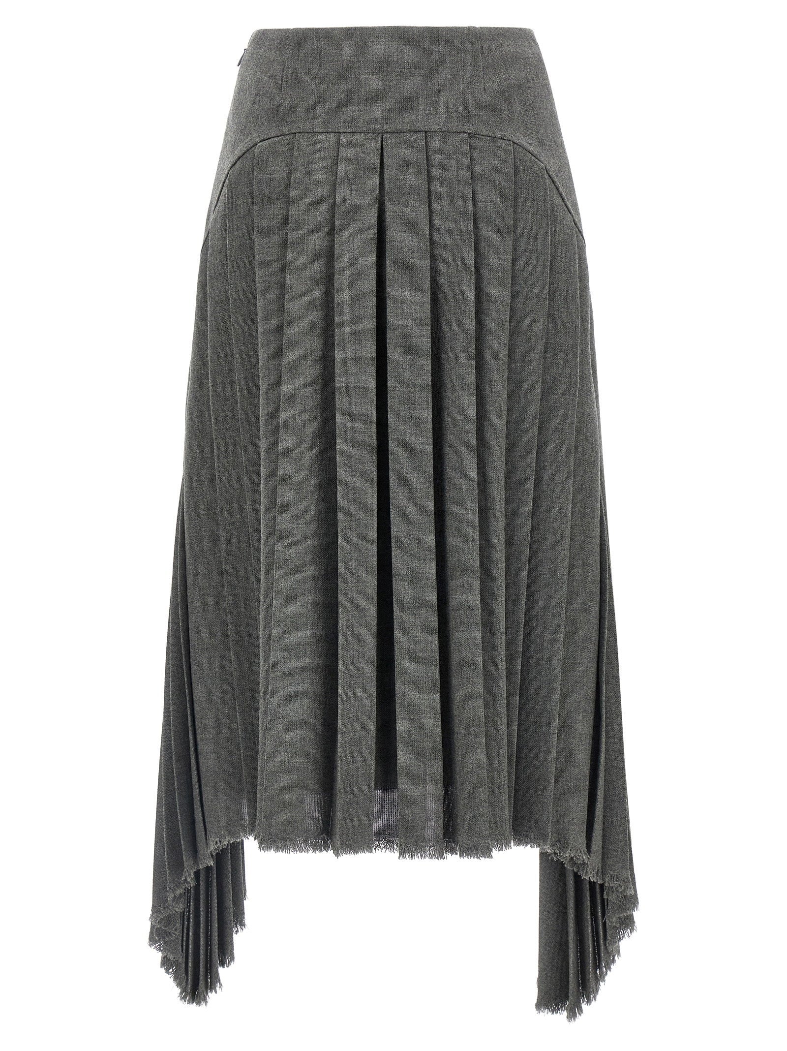 Jil Sander Pleated Skirt Gray