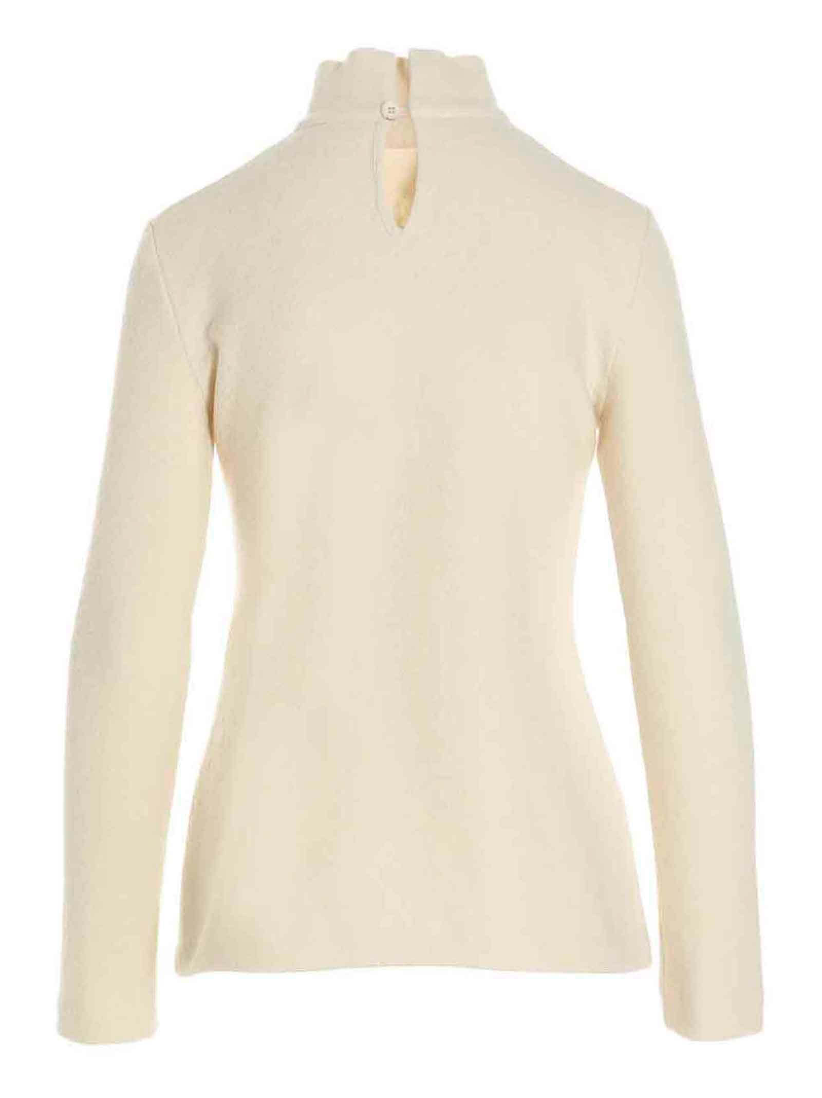 Jil Sander Turtle Neck Sweater White