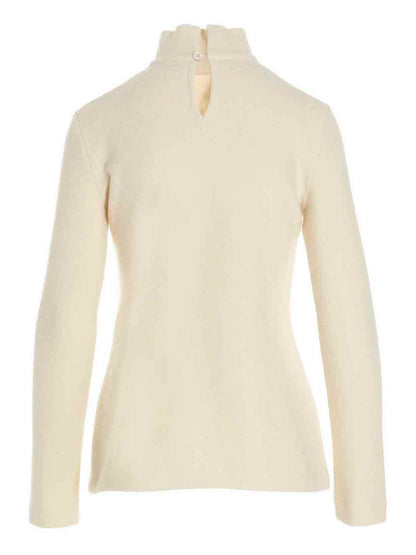 Jil Sander Turtle Neck Sweater White