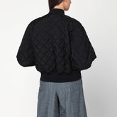 Jil Sander Quilted Padded Bomber Jacket Black