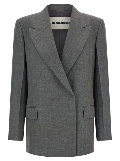 Jil Sander Wool Blazer Gray